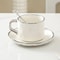 European Style Ceramic Coffee Cup Saucer Set 230ml With Spoon Elegant Solid Color Tea Milk Mug 6