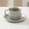 European Style Ceramic Coffee Cup Saucer Set 230ml With Spoon Elegant Solid Color Tea Milk Mug 7