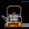 HeatResistant Glass Teapot With Infuser Integrated Steaming Boiling Kettle For Home And Office 0