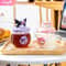 Sanrio Hello Kitty Kuromi HoneyCan Shaped 420ML Glass Cup With Silicone Lid Cute Kids Water Drin 0