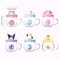 Sanrio Hello Kitty Kuromi HoneyCan Shaped 420ML Glass Cup With Silicone Lid Cute Kids Water Drin 5
