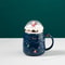 Santa SnowGlobe Lid Ceramic Christmas Mug 500ml Cute Christmas Mug With Lid Gift Cup 6
