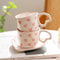 HandPainted Ceramic Heart Handle Mug 201300ml Romantic Love Coffee Tea Cup 3