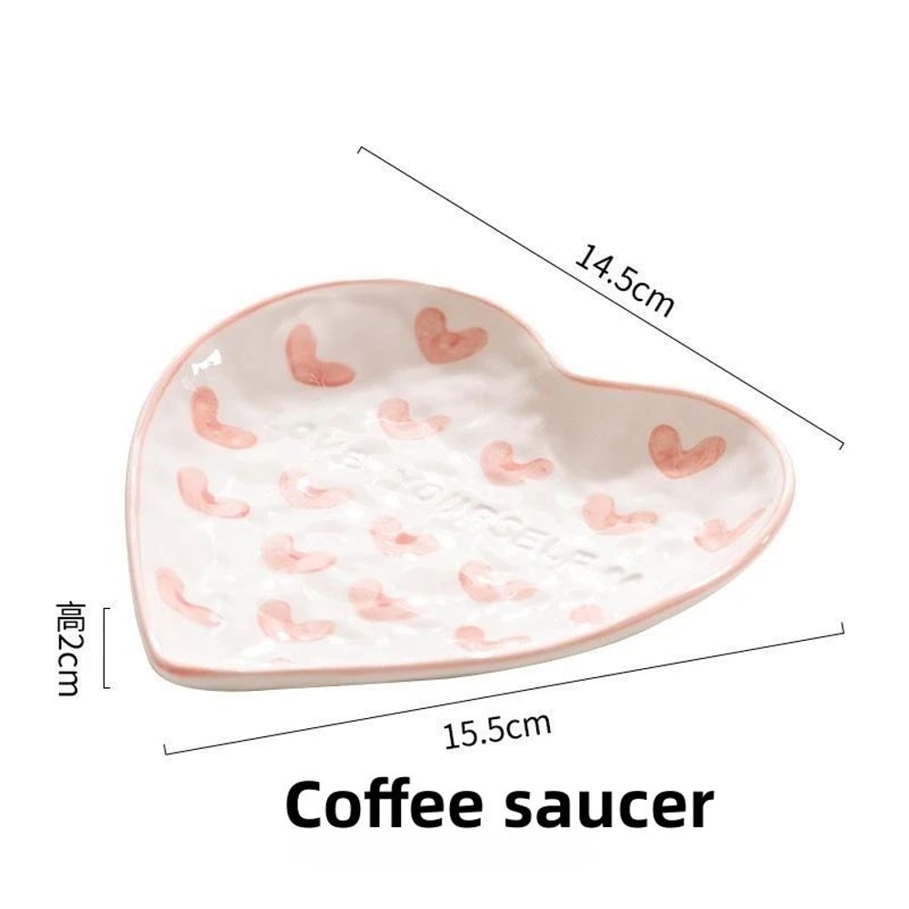 HandPainted Ceramic Heart Handle Mug 201300ml Romantic Love Coffee Tea Cup 6