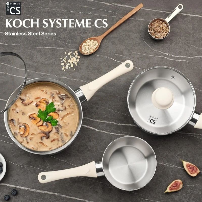 Premium Stainless Steel Saucepan Set 1QT2QT3QT InductionReady Cookware With StayCool Handles 1