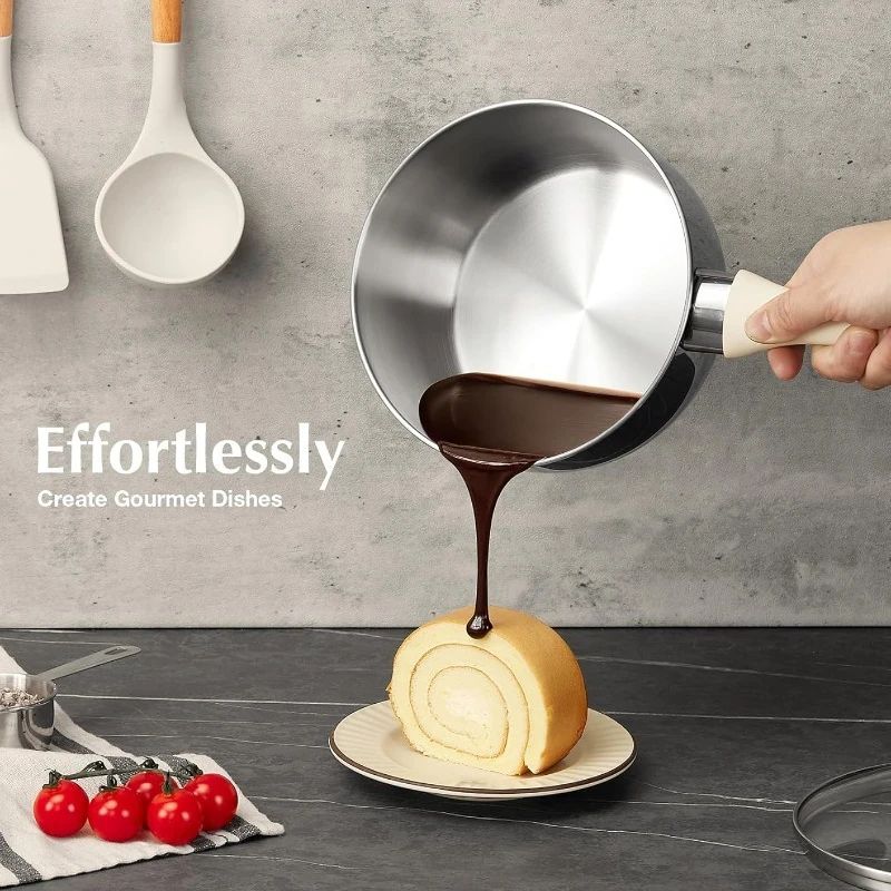 Premium Stainless Steel Saucepan Set 1QT2QT3QT InductionReady Cookware With StayCool Handles 2