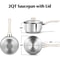 Premium Stainless Steel Saucepan Set 1QT2QT3QT InductionReady Cookware With StayCool Handles 5