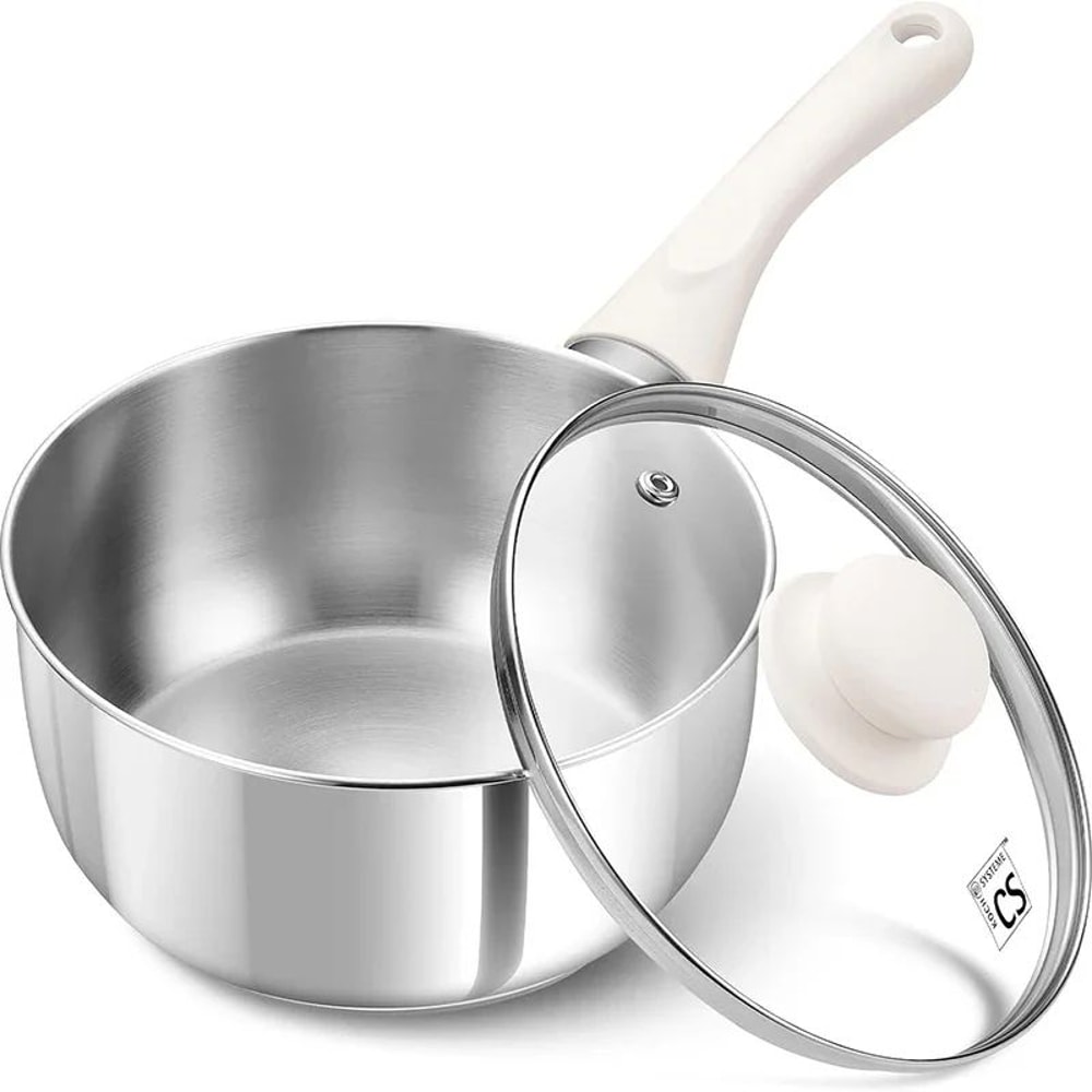 Premium Stainless Steel Saucepan Set 1QT2QT3QT InductionReady Cookware With StayCool Handles 6