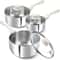 Premium Stainless Steel Saucepan Set 1QT2QT3QT InductionReady Cookware With StayCool Handles 7