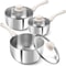 Premium Stainless Steel Saucepan Set 1QT2QT3QT InductionReady Cookware With StayCool Handles 7
