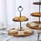 Removable 23 Layer Wooden Cake Stand Tiered Dessert Display Tray 4