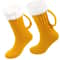 Beer Mug 3D Knitted Winter Socks Cozy 3D Beer Mug Socks For Warm Lounging 0
