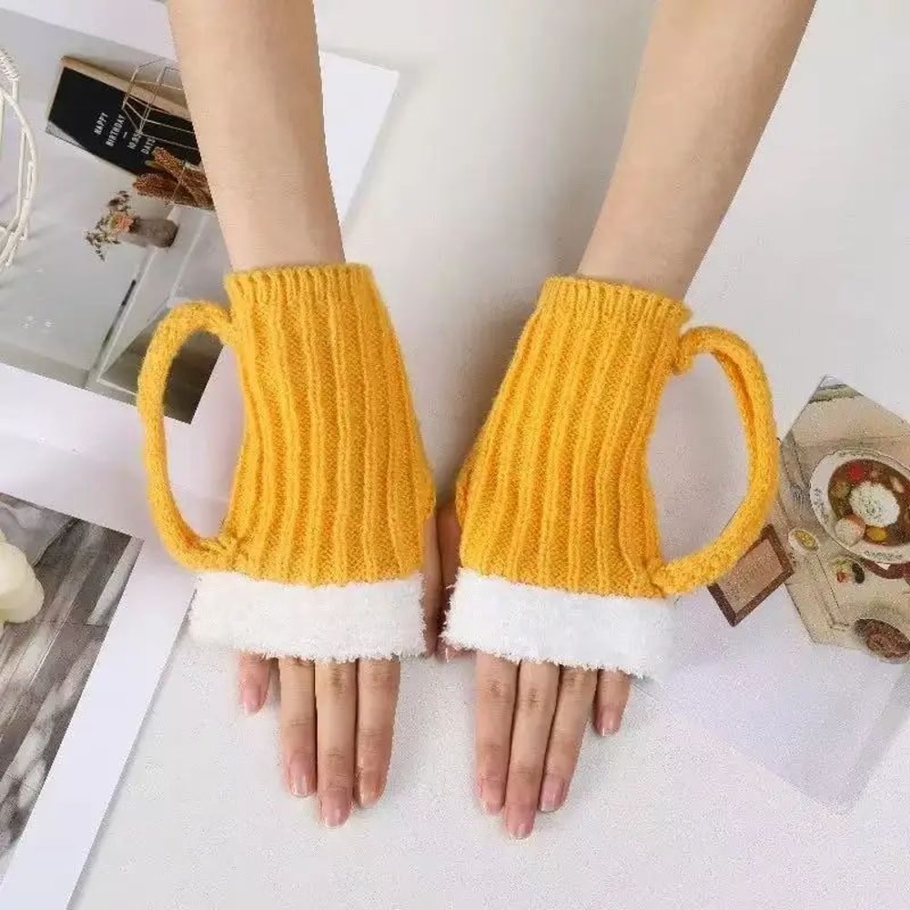 Beer Mug 3D Knitted Winter Socks Cozy 3D Beer Mug Socks For Warm Lounging 6