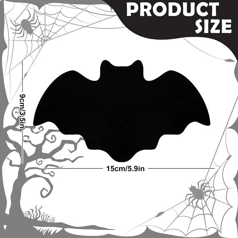 Creative Felt Bat Halloween Table Mat Halloween Table Mat NonSlip HeatResistant Decor For Spooky D 5