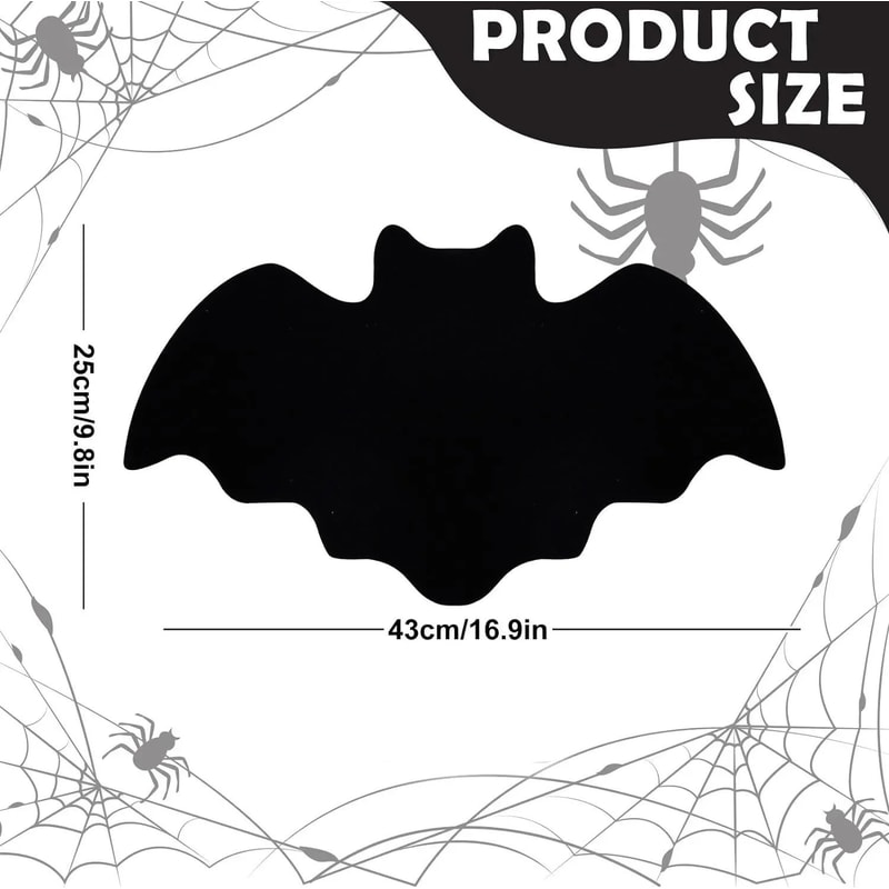 Creative Felt Bat Halloween Table Mat Halloween Table Mat NonSlip HeatResistant Decor For Spooky D 6