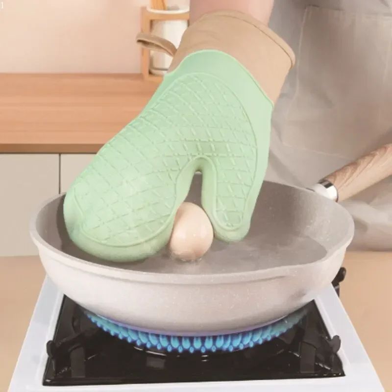 Silicone Insulated Oven Gloves Heat Resistant NonSlip Grip Thick AntiScald Protection 5