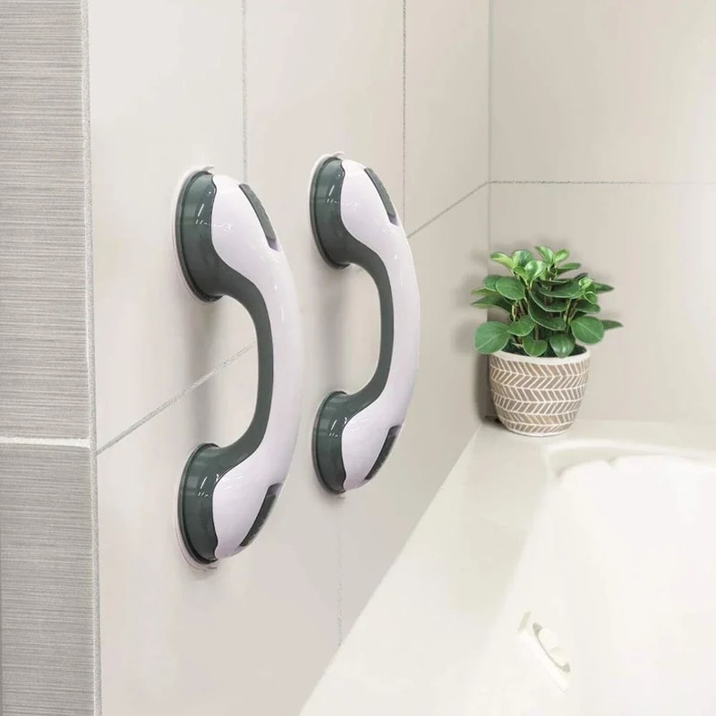 UltraGrip DualLock Suction Shower Grab Bar Portable Bathroom Safety Handle 7