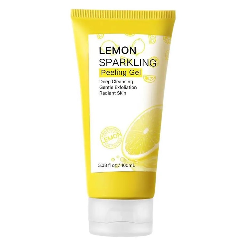 Lemon Sparkling Peeling Gel Face Exfoliator Brightening Dead Skin Remover For Smooth Clear Skin 4