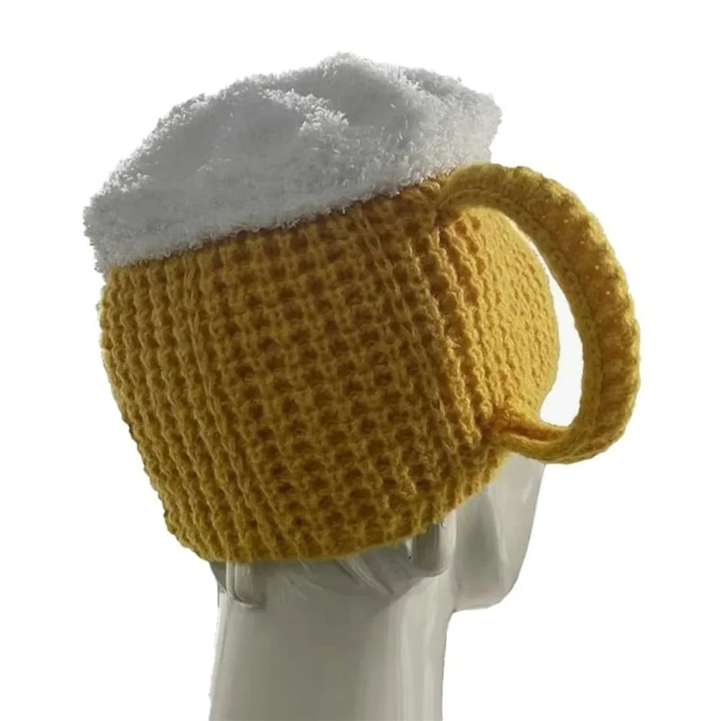 Beer Mug Hat Funny Beer Hat Novelty Beanie For Winter 1