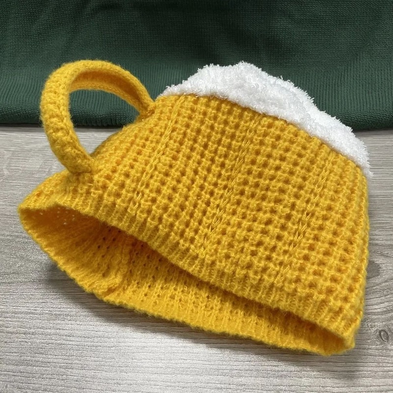 Beer Mug Hat Funny Beer Hat Novelty Beanie For Winter 3