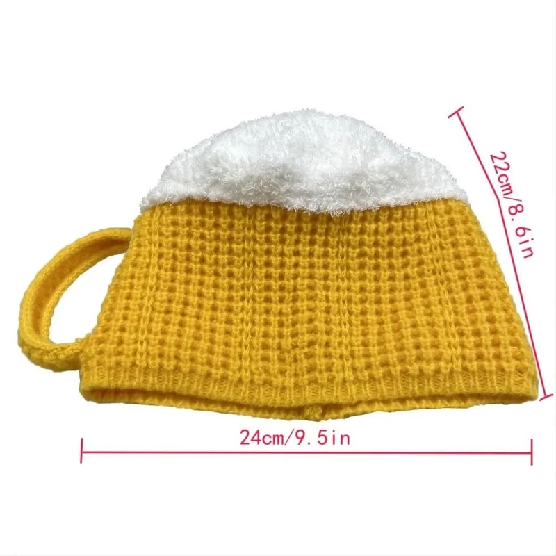 Beer Mug Hat Funny Beer Hat Novelty Beanie For Winter 5