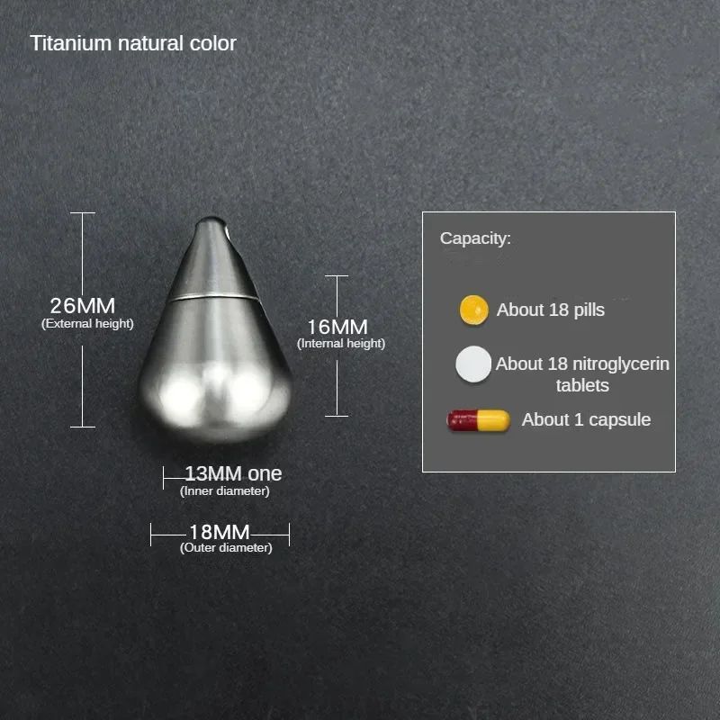Stainless Steel Mini Travel Pill Case Waterproof Portable Pill Organizer Capsule Container 6