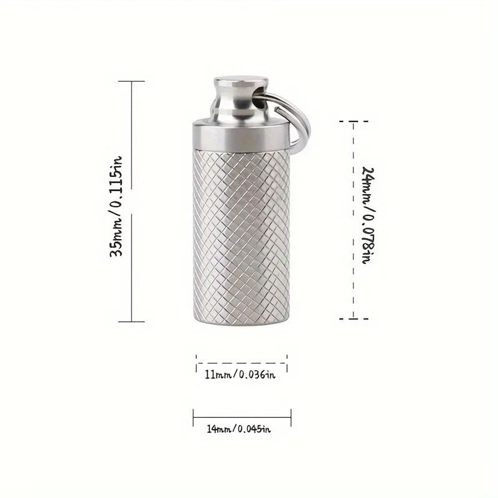Stainless Steel Mini Travel Pill Case Waterproof Portable Pill Organizer Capsule Container 7