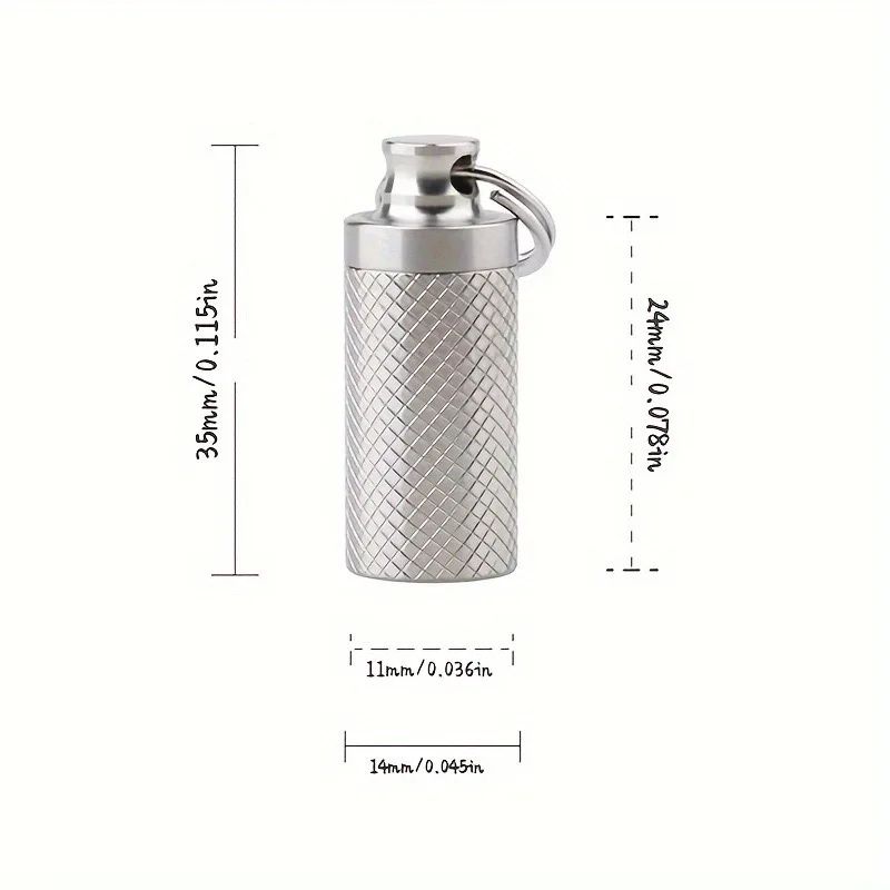 Stainless Steel Mini Travel Pill Case Waterproof Portable Pill Organizer Capsule Container 7