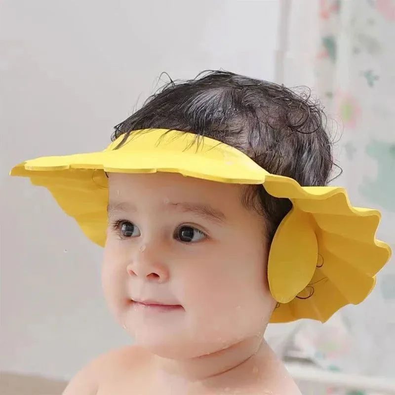 Premium Kid Shower Cap Adjustable Baby Shampoo Shield Visor For TearFree Hair Wash Ear Protection 1