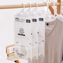hanging dehumidifier bag moisture absorber for closets & small spaces