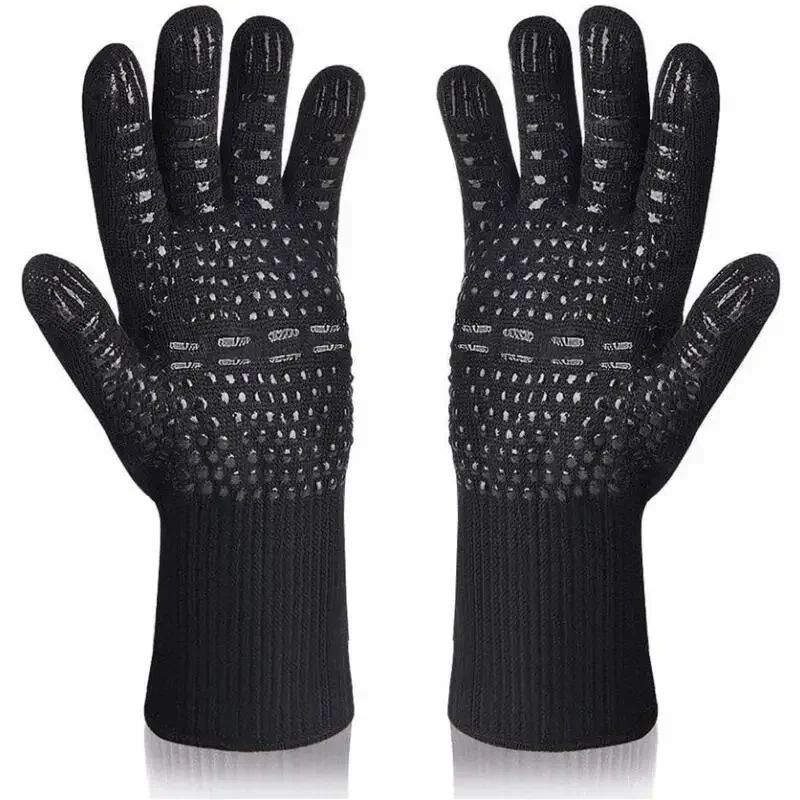 1472F Heat Resistant Gloves For Grilling And Baking NonSlip Silicone BBQ Gloves 5