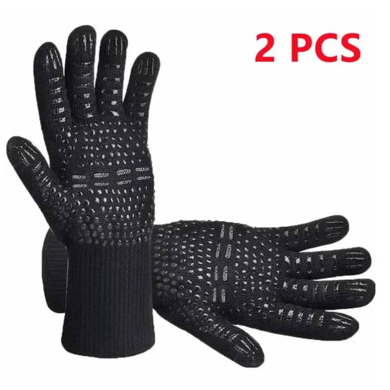 1472F Heat Resistant Gloves For Grilling And Baking NonSlip Silicone BBQ Gloves 8