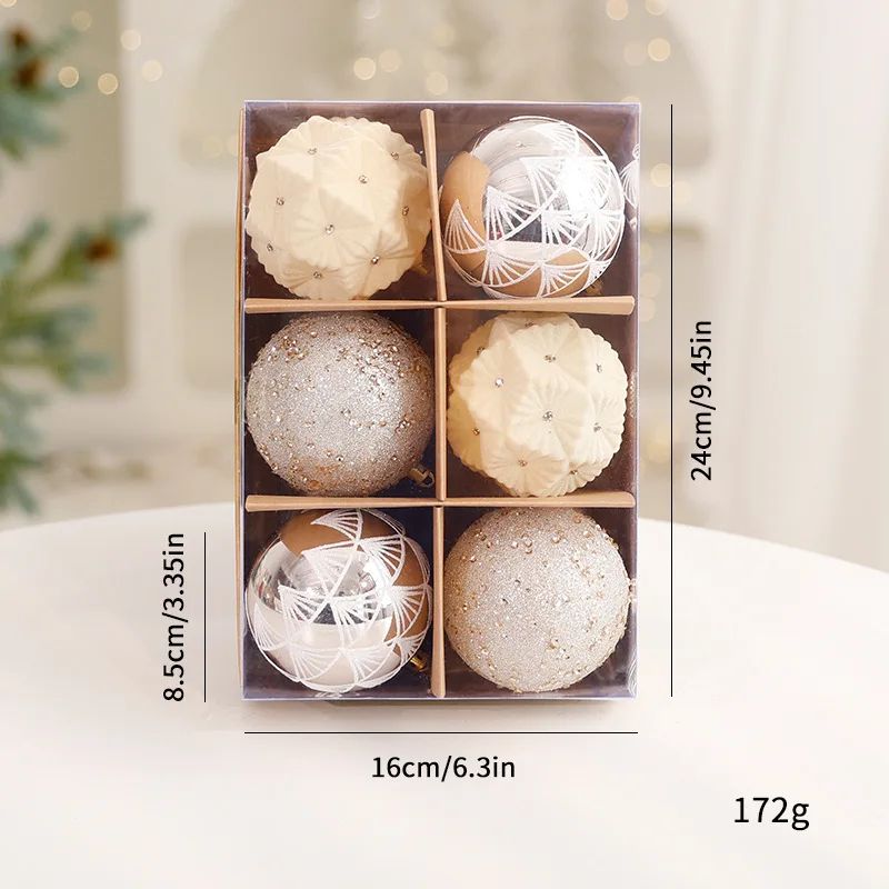 Premium Flocked Christmas Ball Ornaments Elegant Christmas Tree Decorations Window Display Orname 10