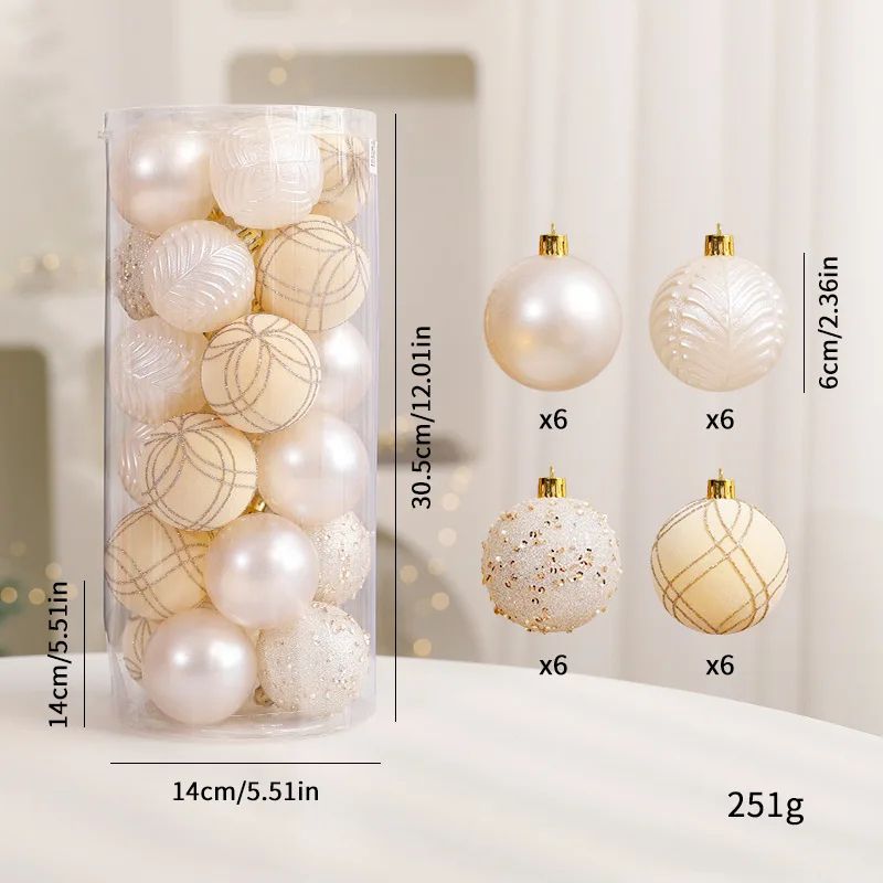 Premium Flocked Christmas Ball Ornaments Elegant Christmas Tree Decorations Window Display Orname 11