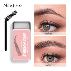 maxfine clear brow soap & eyebrow setting gel for all-day lift (10g)