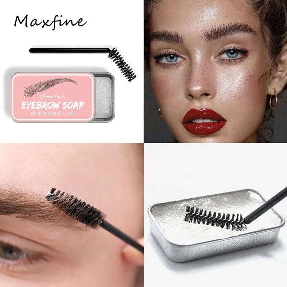 MAXFINE Clear Brow Soap Eyebrow Setting Gel For AllDay Lift 10g 1