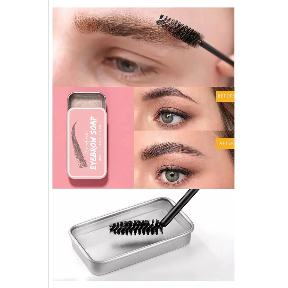 MAXFINE Clear Brow Soap Eyebrow Setting Gel For AllDay Lift 10g 4