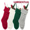 Cozy Large Knitted Christmas Stocking Gift Bag For Fireplace Holiday Decor 0