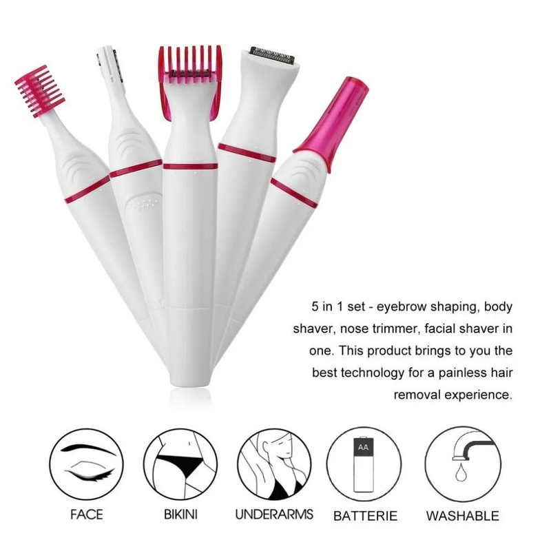 5in1 Precision Grooming Trimmer For Face Brows Body 1