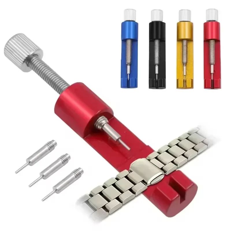 Adjustable Watch Band Link Remover Tool AllMetal Watch Strap Adjustment Tool With Spare Pins 0