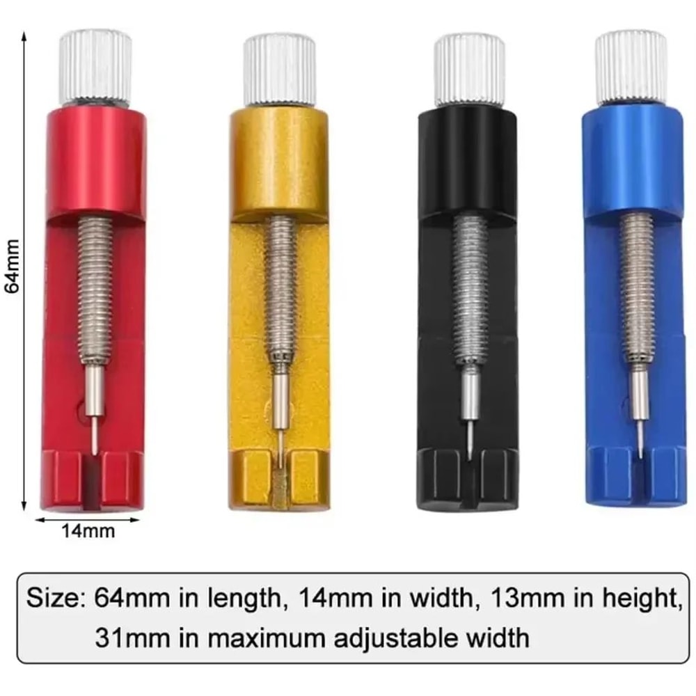 Adjustable Watch Band Link Remover Tool AllMetal Watch Strap Adjustment Tool With Spare Pins 2