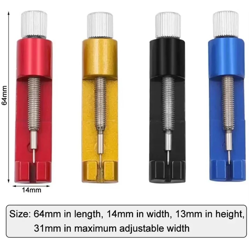 Adjustable Watch Band Link Remover Tool AllMetal Watch Strap Adjustment Tool With Spare Pins 2