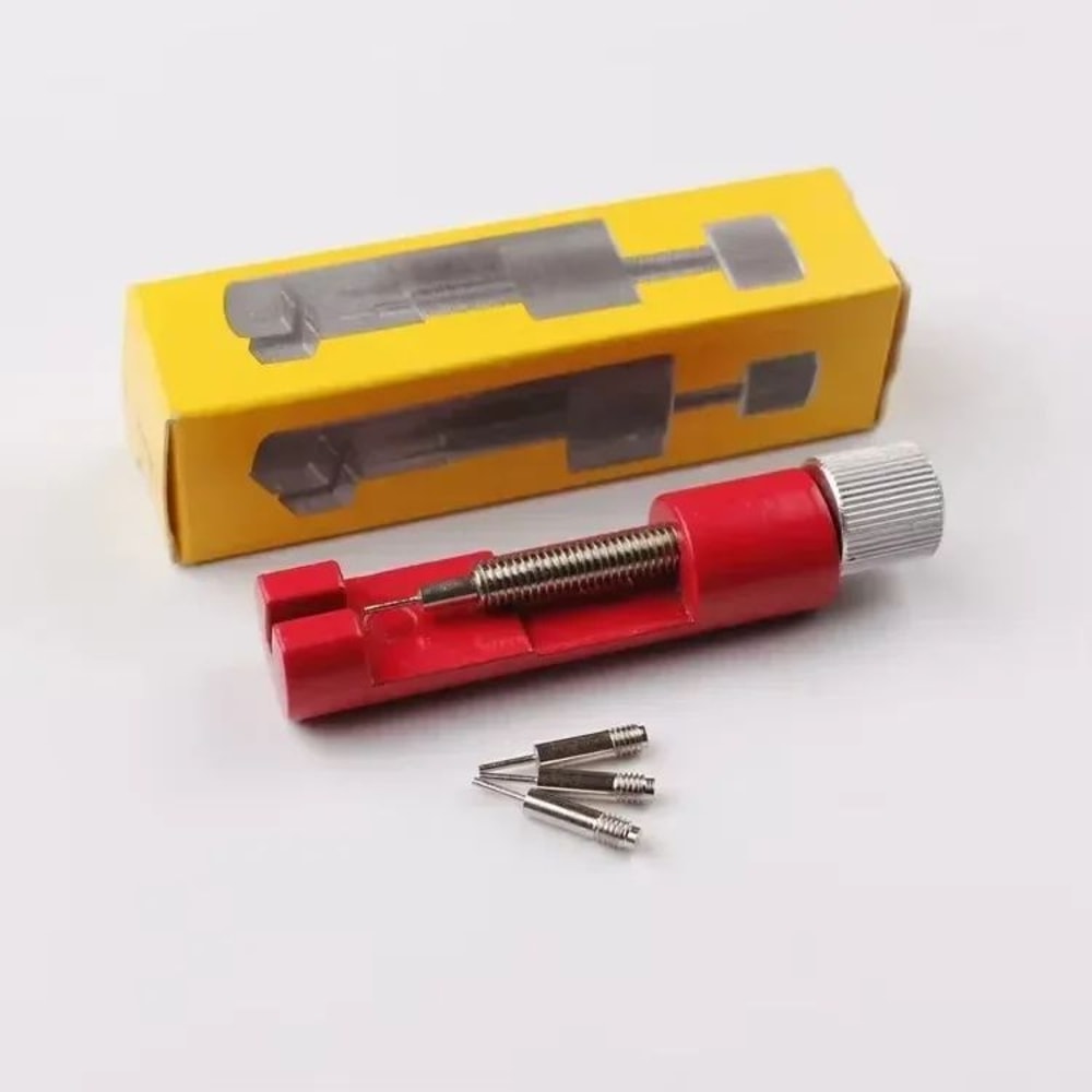 Adjustable Watch Band Link Remover Tool AllMetal Watch Strap Adjustment Tool With Spare Pins 6