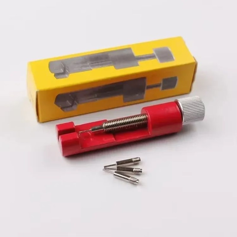 Adjustable Watch Band Link Remover Tool AllMetal Watch Strap Adjustment Tool With Spare Pins 6