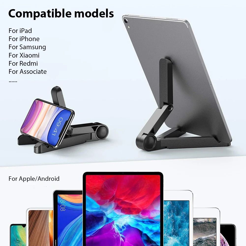 Foldable Tablet Stand For Desk Portable IPad Phone Holder Adjustable Viewing Angle 5