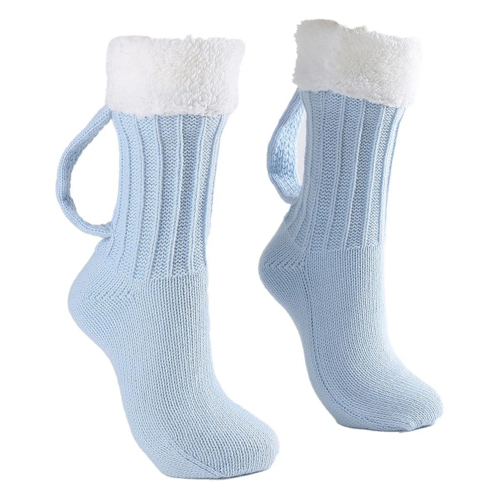 Beer Mug Socks 3D Knit Warm Floor Socks Funny MidCalf Cozy Gift Pair 5