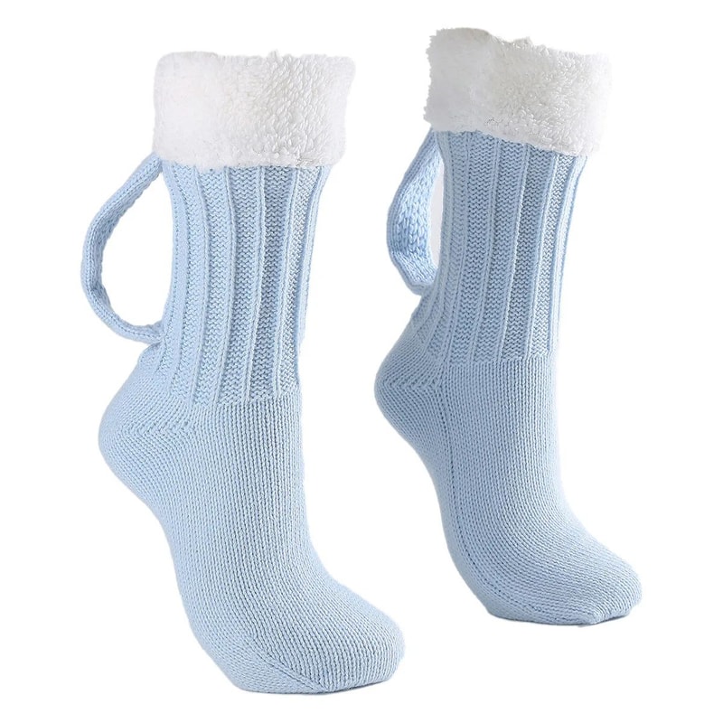 Beer Mug Socks 3D Knit Warm Floor Socks Funny MidCalf Cozy Gift Pair 5