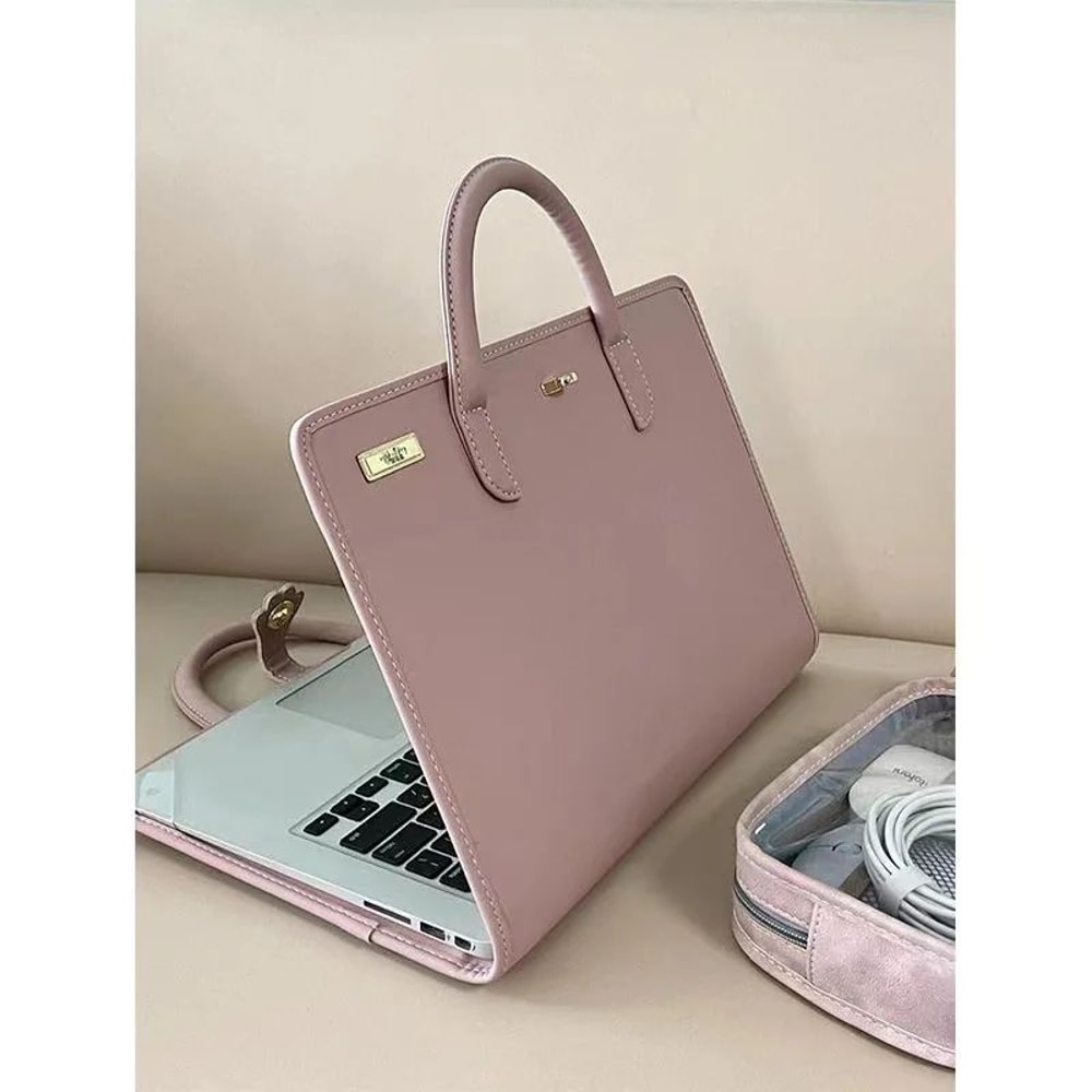 BlushGuard Pink Laptop Bag Protective Sleeve Handbag With Handle 0