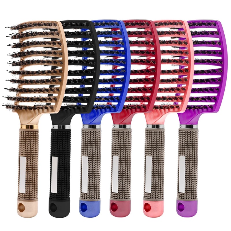 DualBristle Detangling Hair Brush For Wet Curly Hair Smooths Frizz And Adds Shine 1