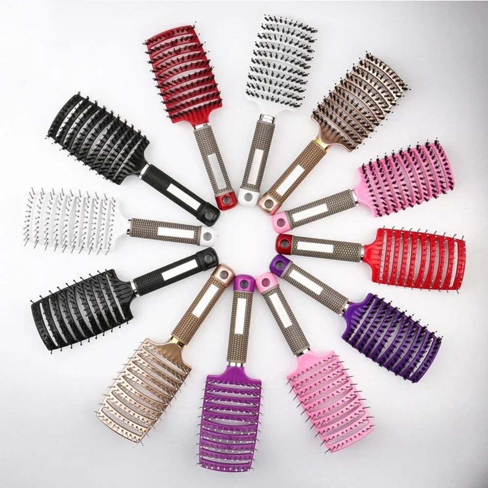 DualBristle Detangling Hair Brush For Wet Curly Hair Smooths Frizz And Adds Shine 2